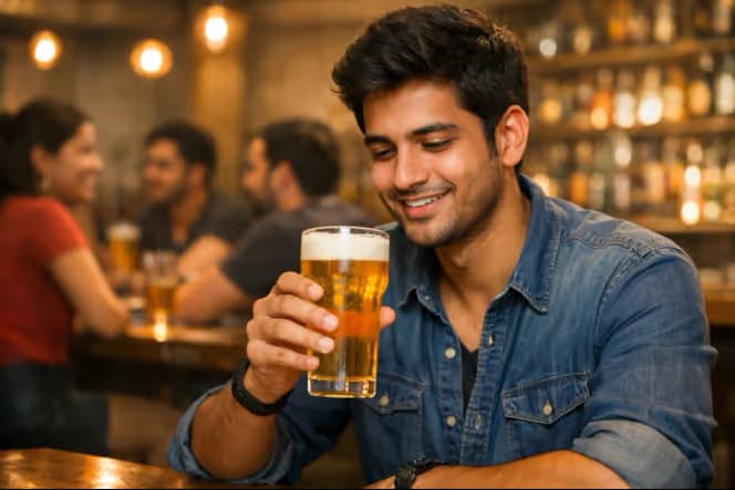 First Sip at bar