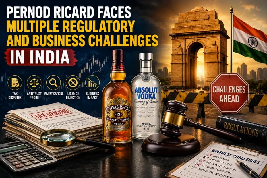 Pernod Ricard Faces Multiple Regulatory and Business Challenges in India image