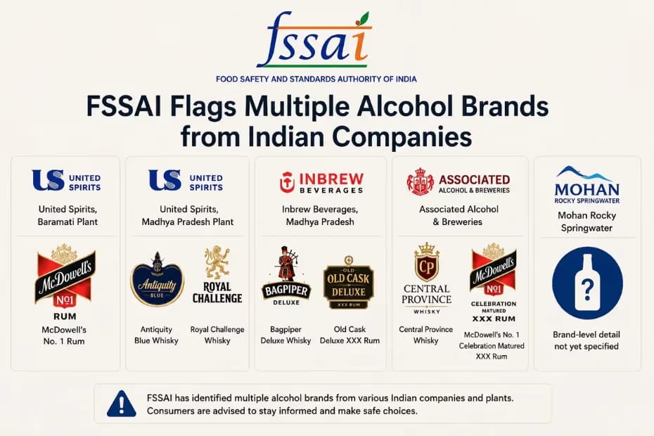 Is Your Whisky Actually Whisky? FSSAI Just Flagged Antiquity, Royal Challenge and Bagpiper for Fake Flavouring image